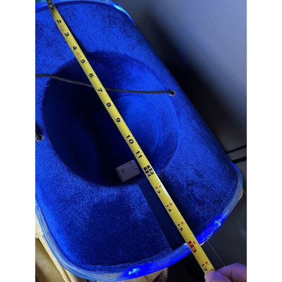 Funcredible Space Cowgirl Hat | Blue Light Up Cowboy Hat - Picture 15 of 16